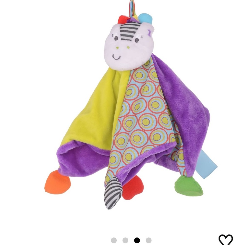 Zippy Zebra Plush Comforter - Purple & Lime Green
